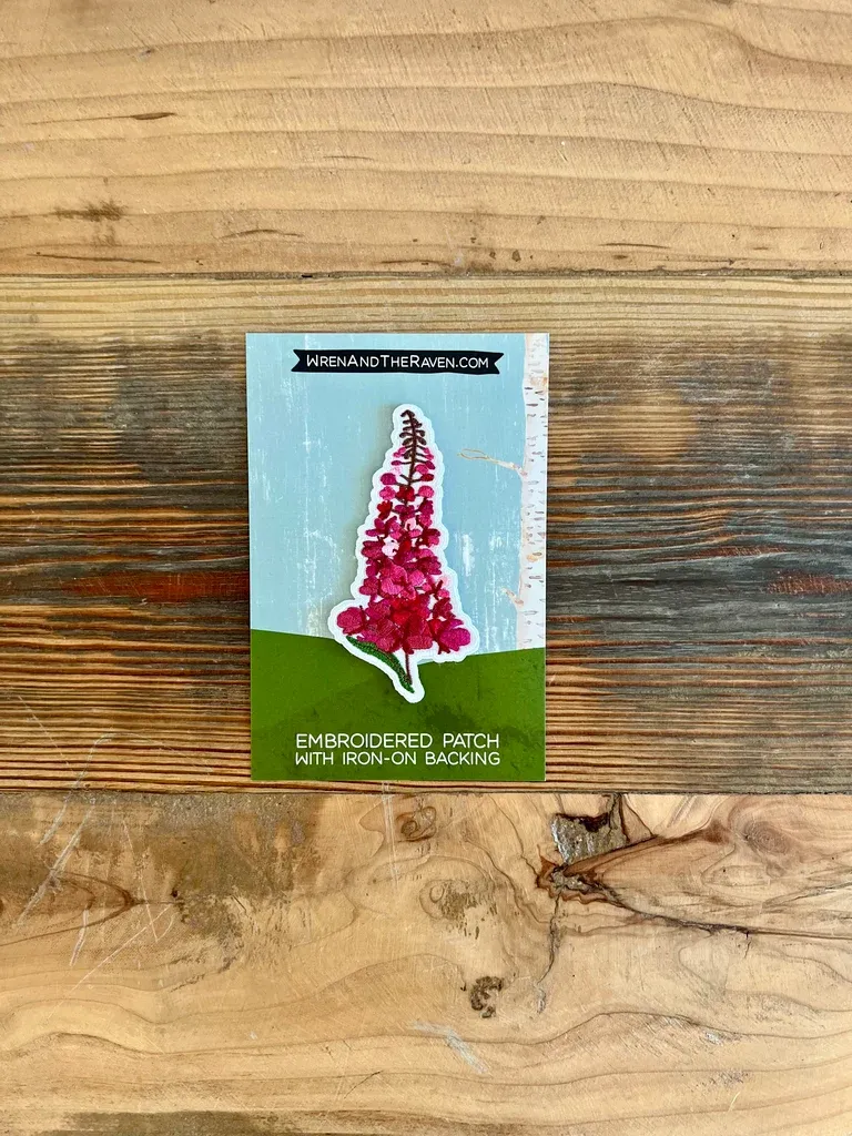 Alaska Fireweed Iron-On Patch