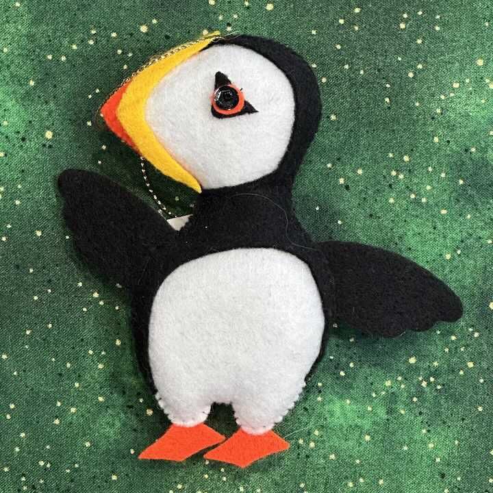 Horned Puffin Felt Ornament