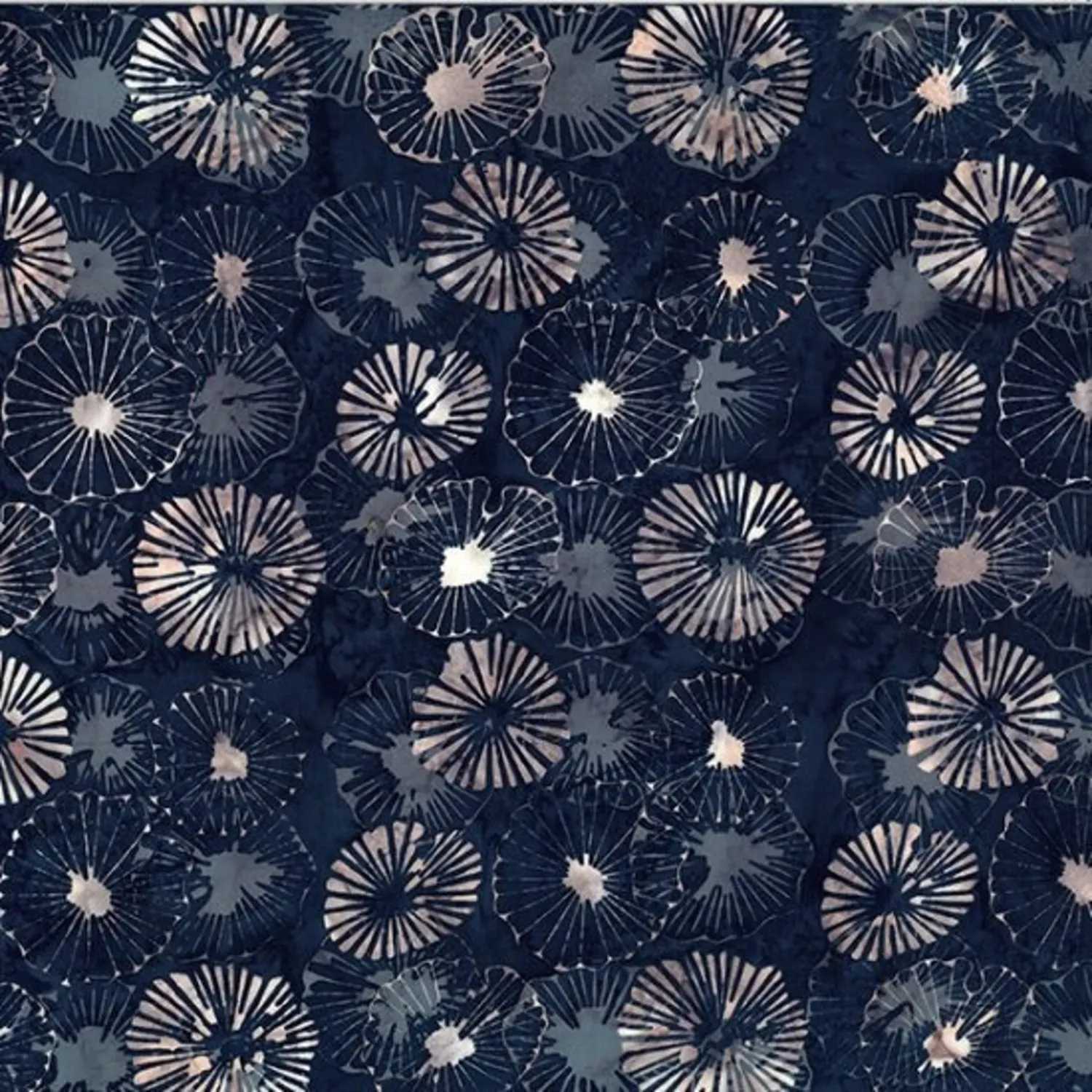 Batik Lilypads Batik Lilypads, Color: Midnight