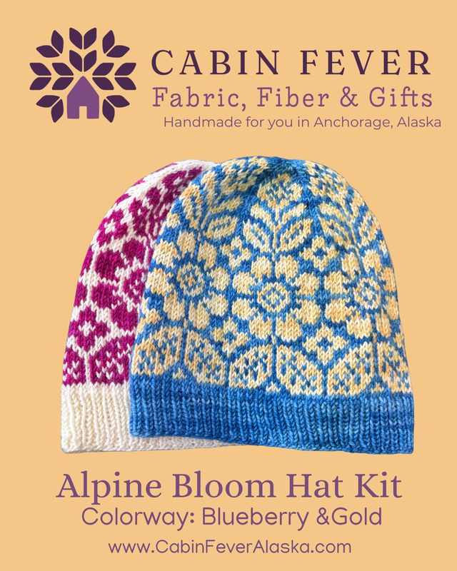 Alpine Bloom Hat Kit - Blueberries & Gold