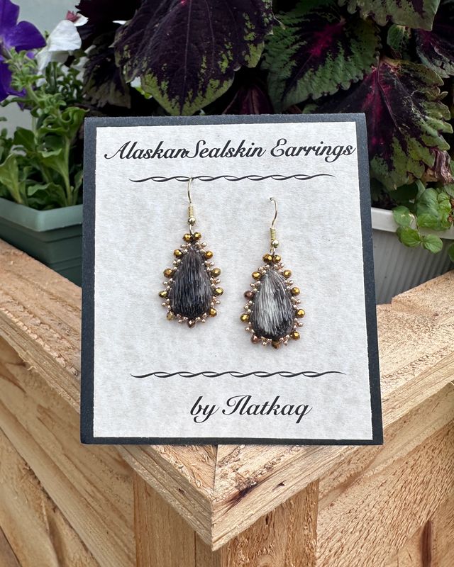 Alaskan Sealskin Earrings