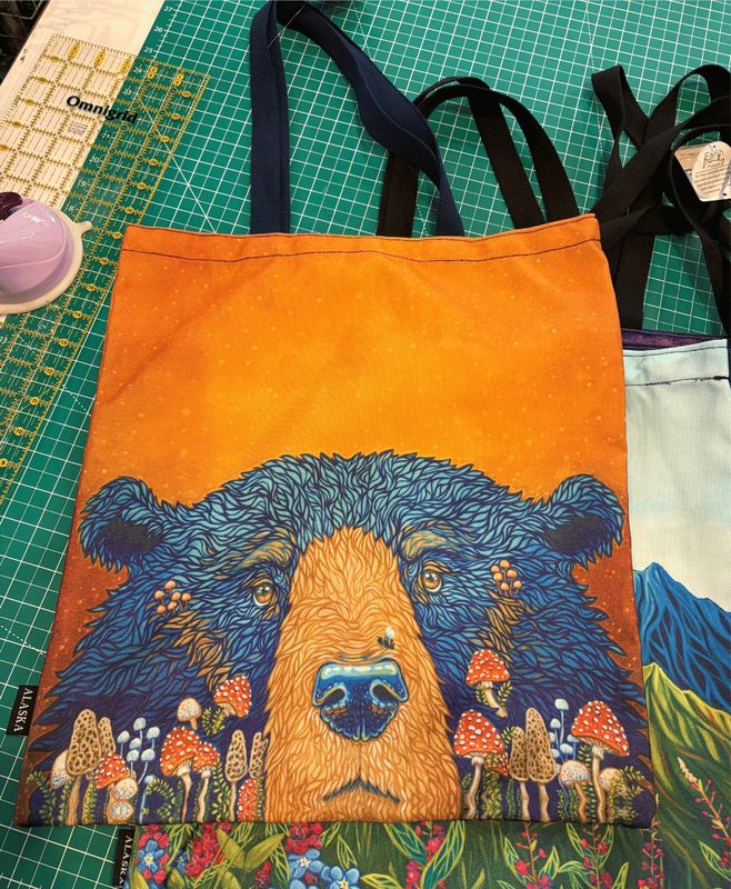 Fun Guy Fungi Bear Canvas Tote Bag