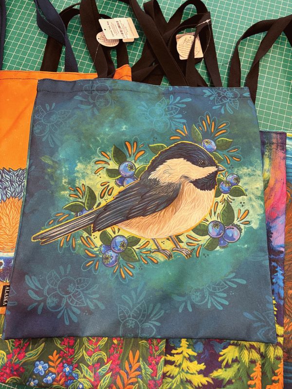Chickadee Canvas Tote Bag