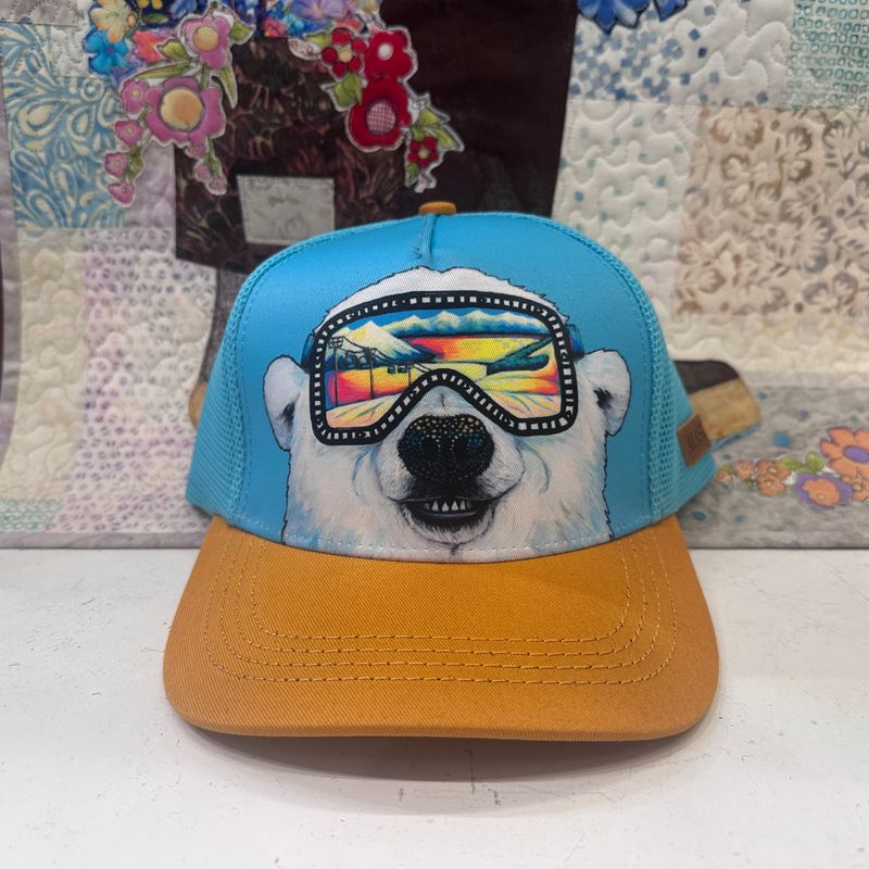 Polarized Polar Bear Mesh Back Hat