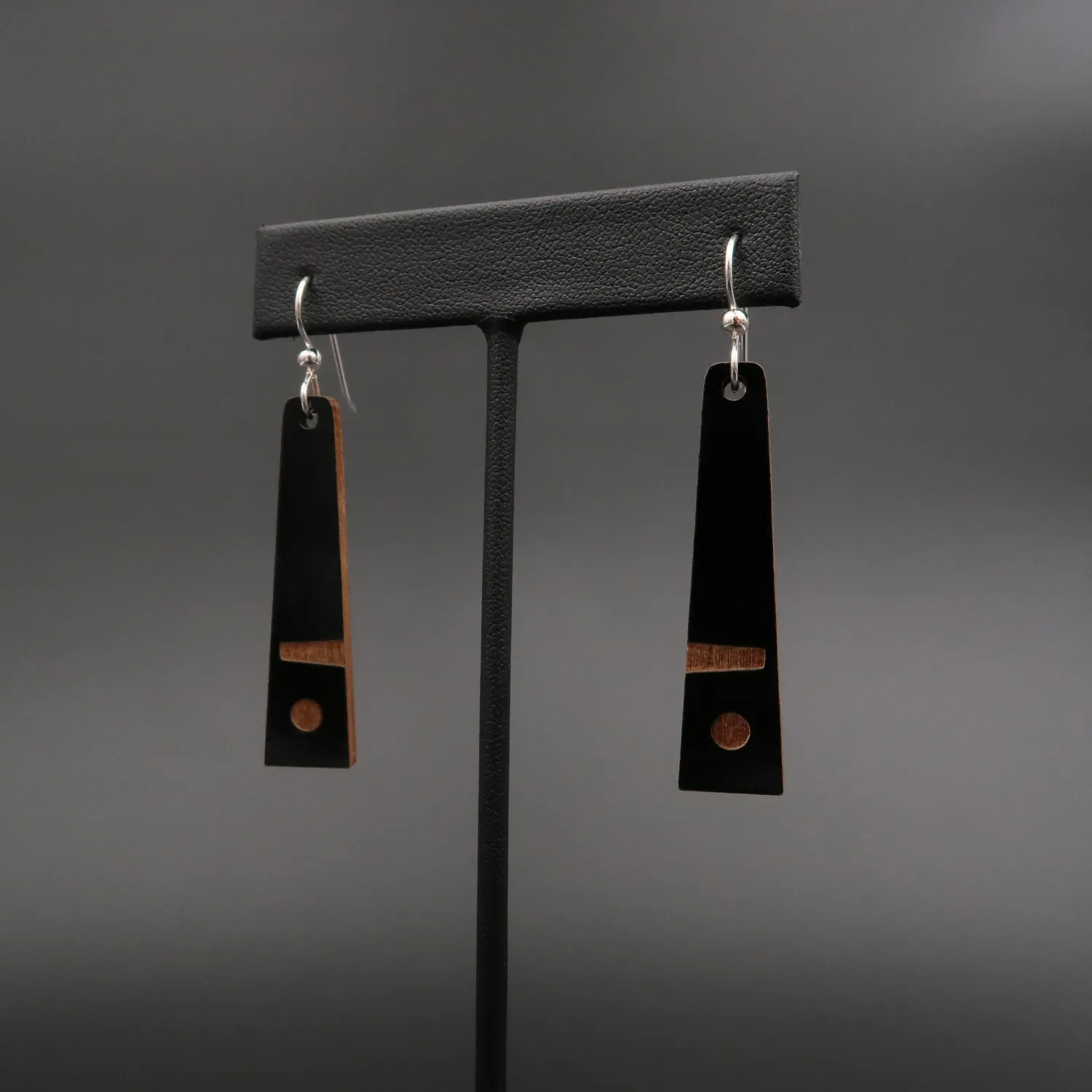 Formline Killer Whale Fin Earrings Formline Killer Whale Fin Earrings, Color: Black