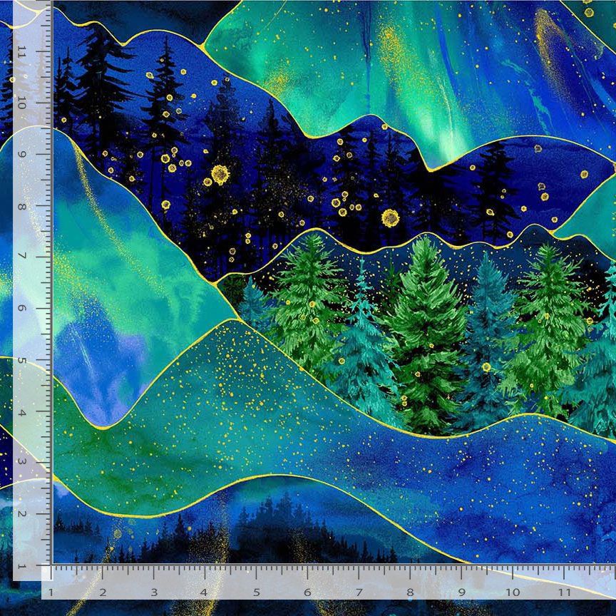 Patchwork Gilded Night Forest | Endless Sky Patchwork Gilded Night Forest | Endless Sky