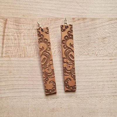 Octopus Alder Wood Earrings