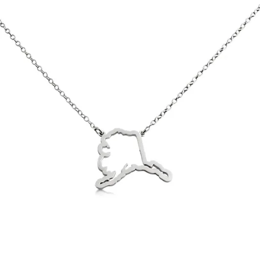 Alaska Outline Necklace Alaska Outline Necklace