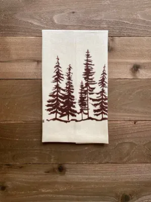 Scraggly Spruce Linen Tea Towel