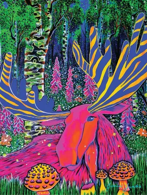 "Psychedelic Moose" by Jamie Janko  | 500 Pieces