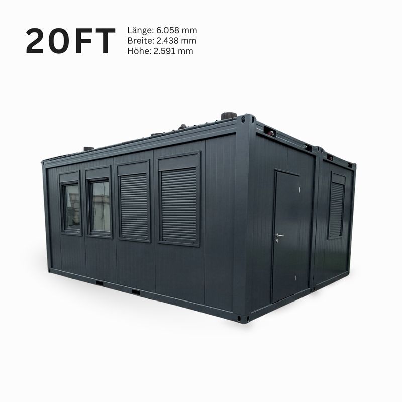 Bürocontainer Anlage – doppelte Fläche (2x20FT)