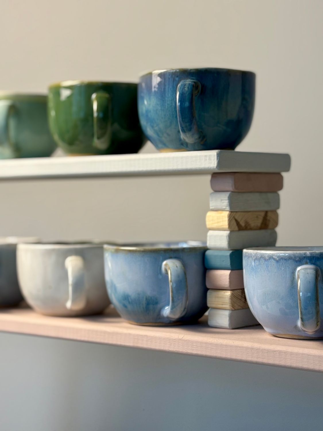 Huge cappuccino mug - Floating Blue