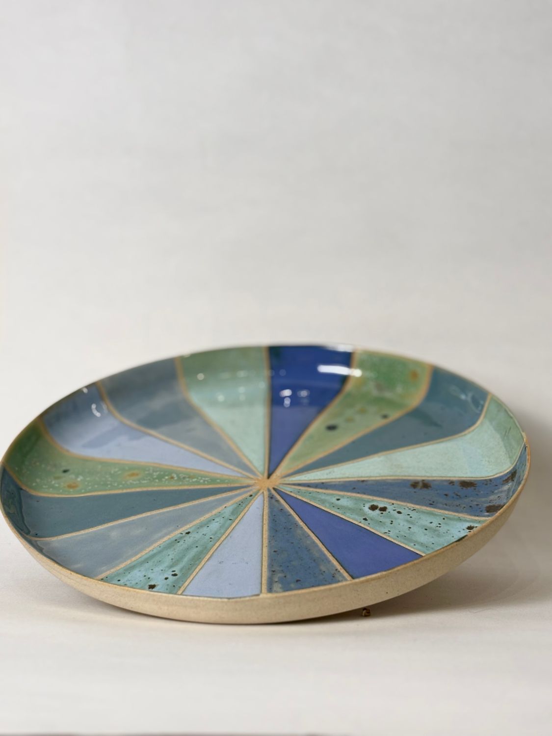 Serving plate - Shades of blue