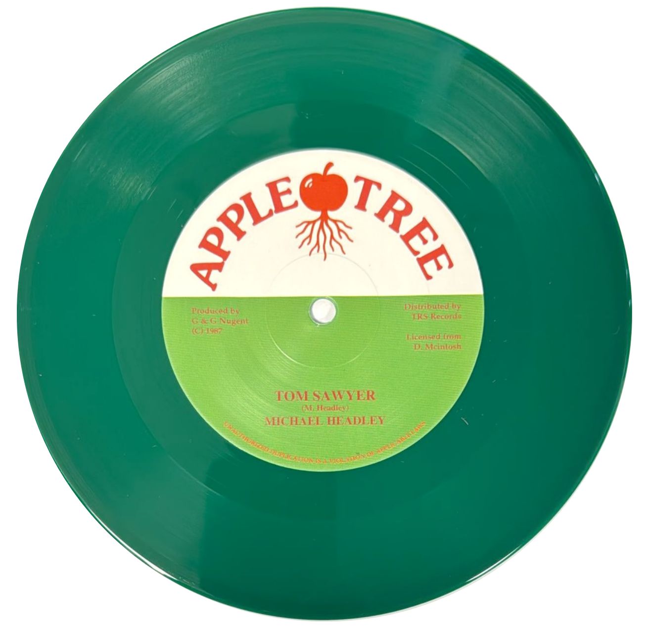 MICHAEL HEADLEY - Tom Sawyer (Green 7") Limited Edition
