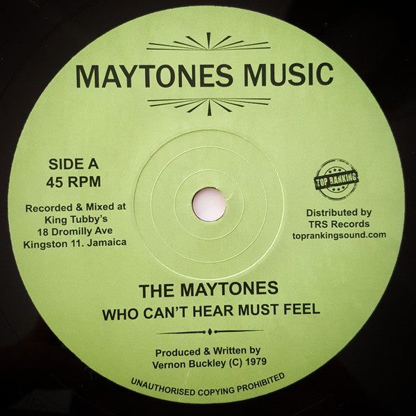 THE MAYTONES / BLACKA COOL - Who Can't Hear Must Feel / Positive Loving (7")
