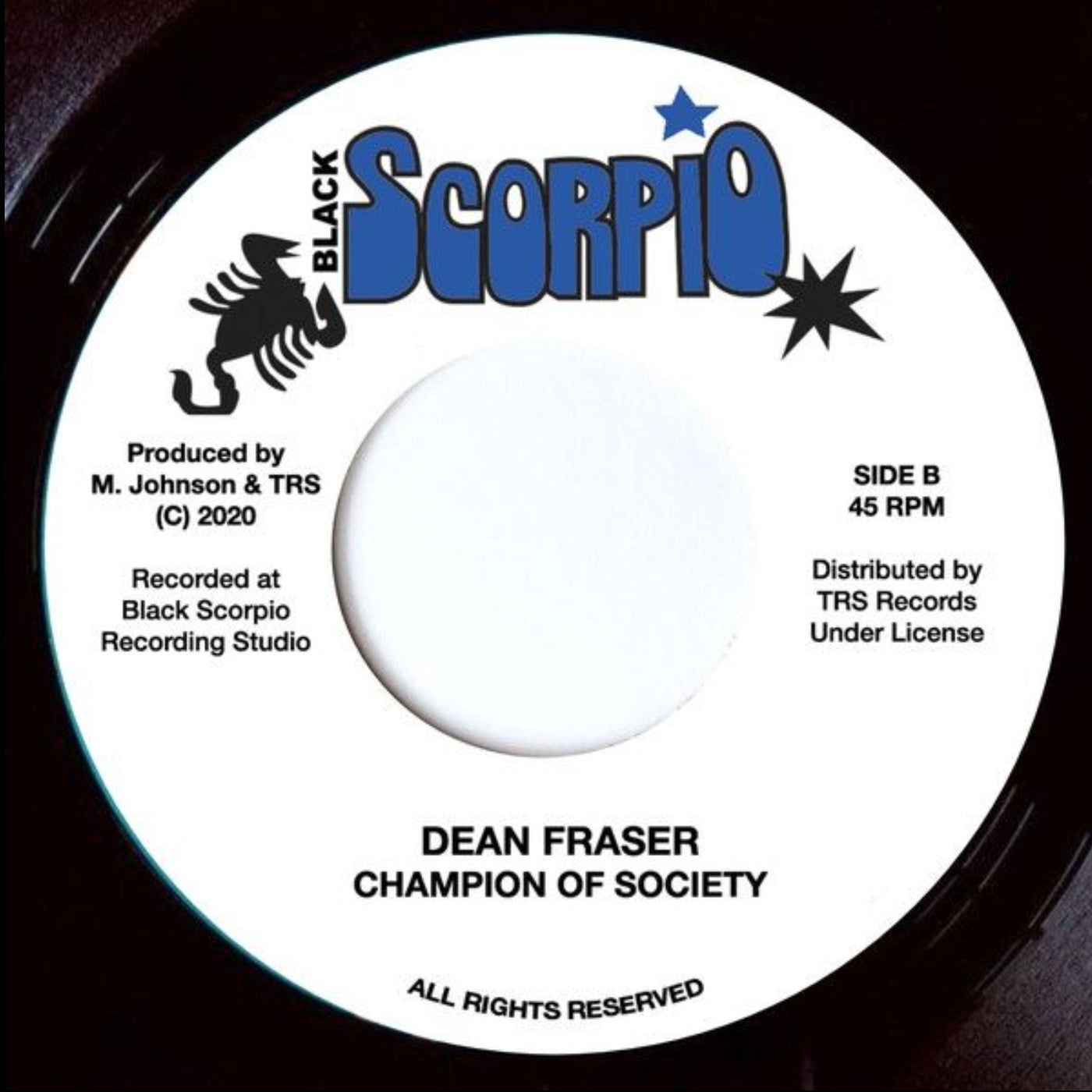 MICHAEL PALMER / DEAN FRASER - My Region / Champion Of Society (7")