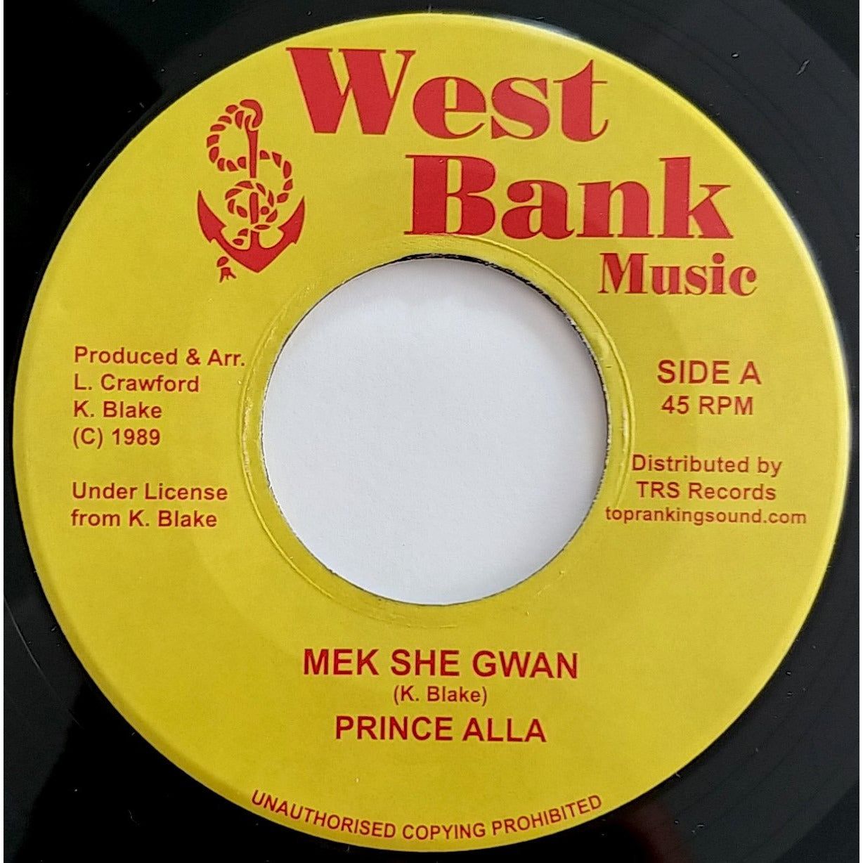 PRINCE ALLA - Mek She Gwan (7")
