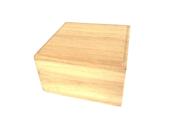 Socle en chêne pour statuette - 10x10x6 cm
