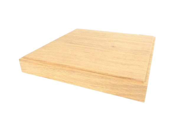 Socle en chêne pour statue 20x20x3,5 cm