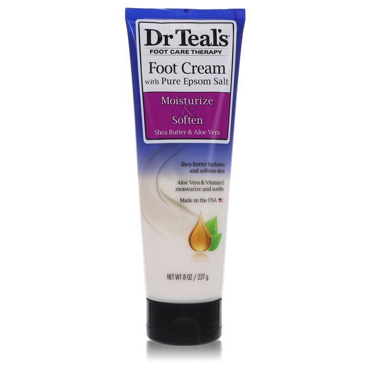 Dr Teal's Pure Epsom Salt Foot Cream by Dr Teal's Pure Epsom Salt Foot Cream with Shea Butter &amp; Aloe Vera &amp; Vitamin E 8 oz (Women)