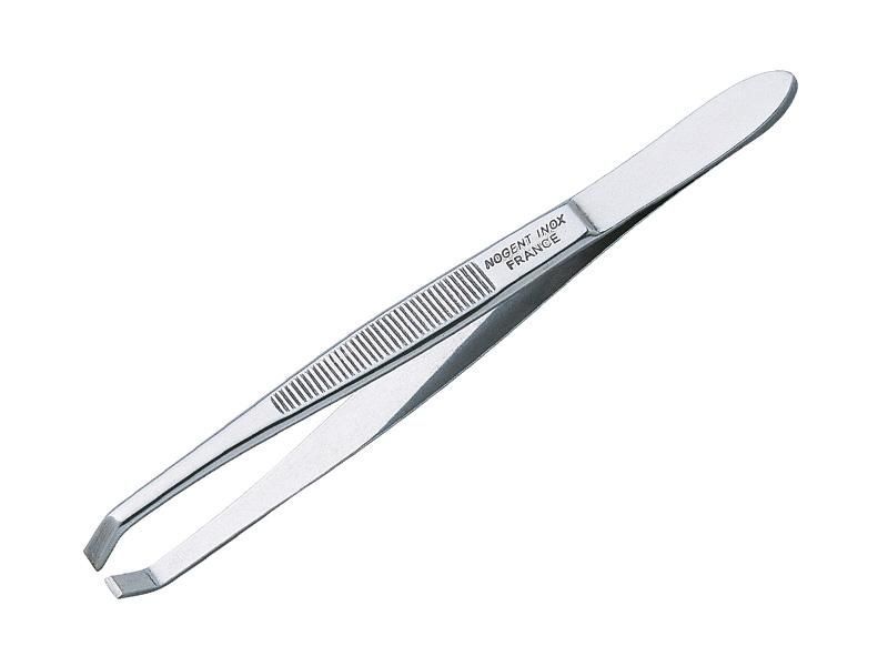 Pince à épiler 8cm crabe carré inox