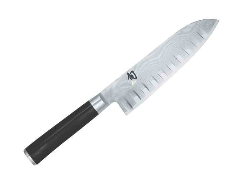 Santoku Alvéolé Kai 18cm Shun Damas Inox