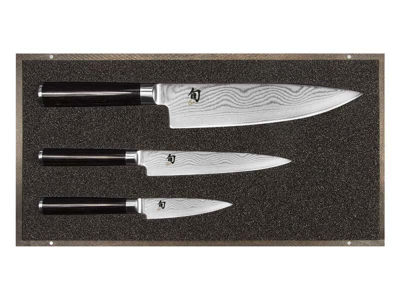 Set 3 couteau Shun Damas Kai Inox