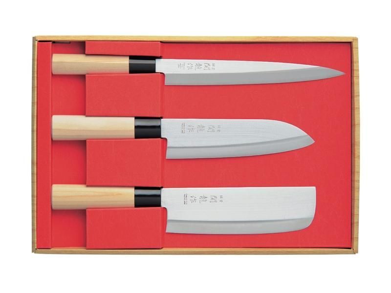 Coffret 3p. Sekiryu (Sashimi + Santoku + Nakiri)