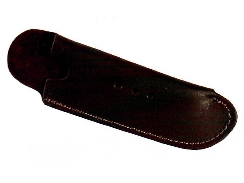 Etui plat Cuir marron