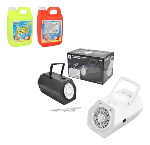 Máquina De Burbujas + 2lts De Líquido Fiestas