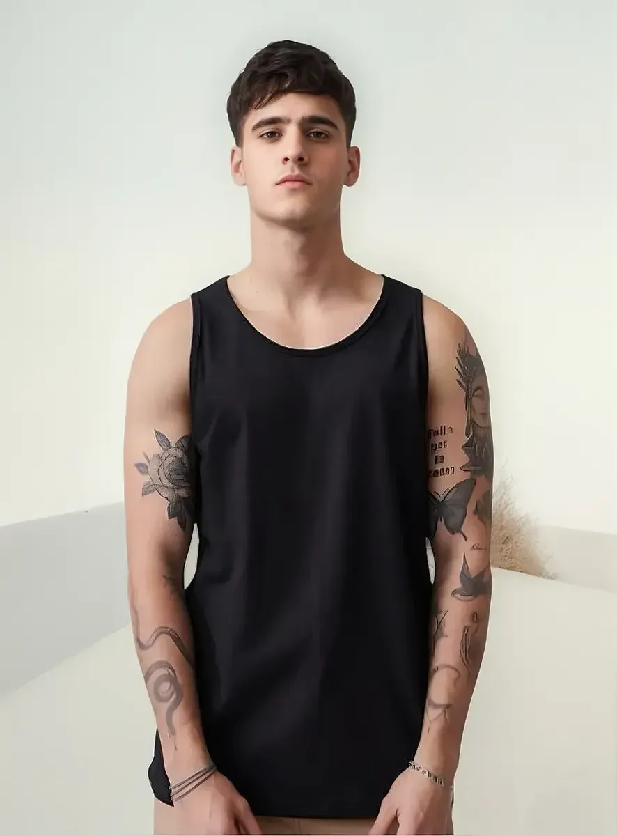 Musculosa Sudadera de Hombre en Algodón Anti transpirable