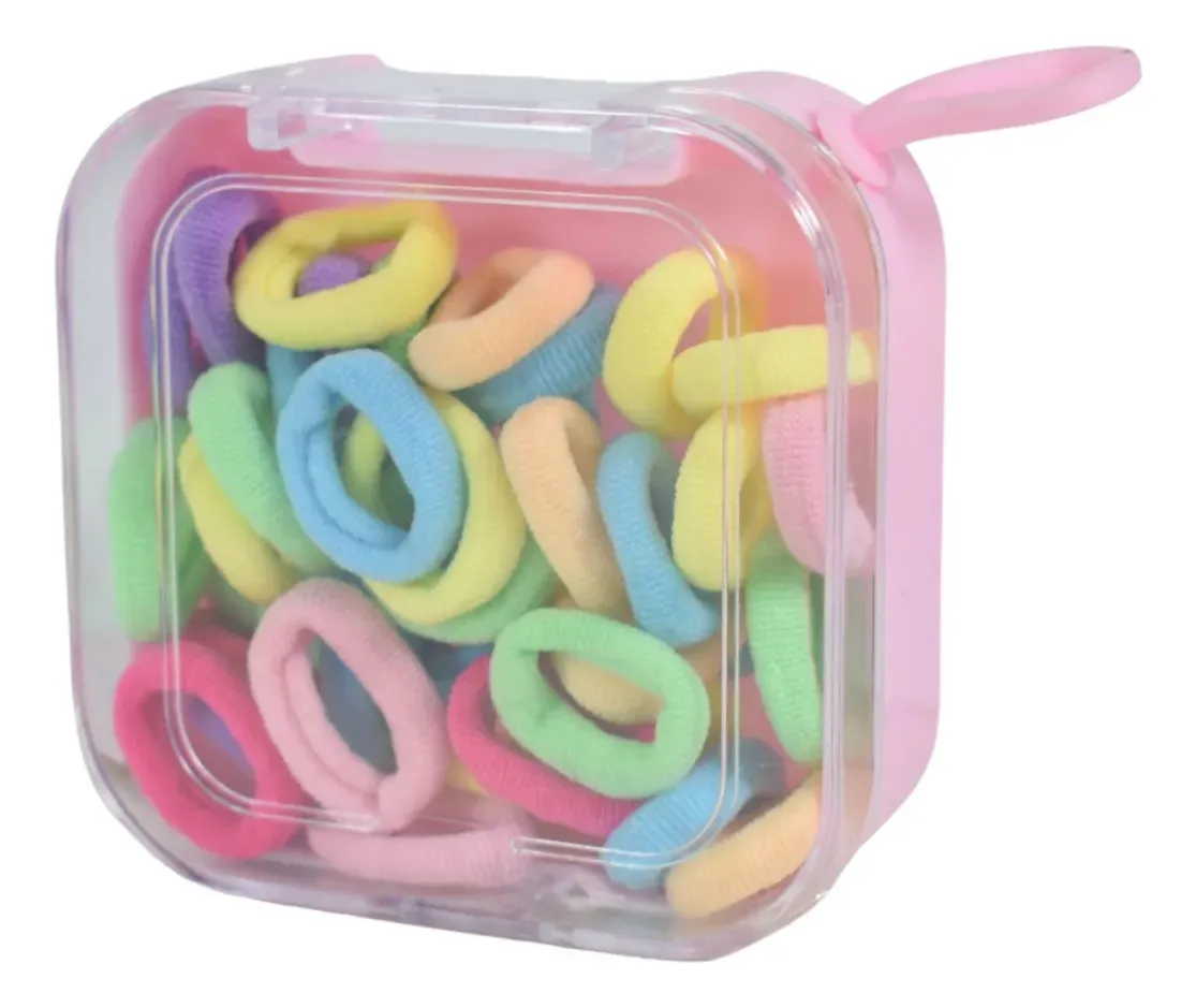 Gomitas Para El Pelo Cabellos Resistentes Suaves Multicolor Multicolor Liso