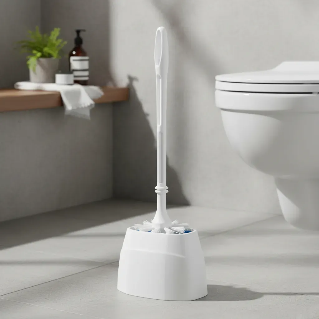 Escobilla + Soporte Para Water Marca Roma Blanco