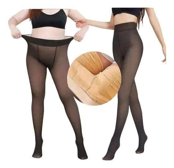 PANTY MEDIA  CON CORDERITO EFECTO PIEL PARA INVIERNO