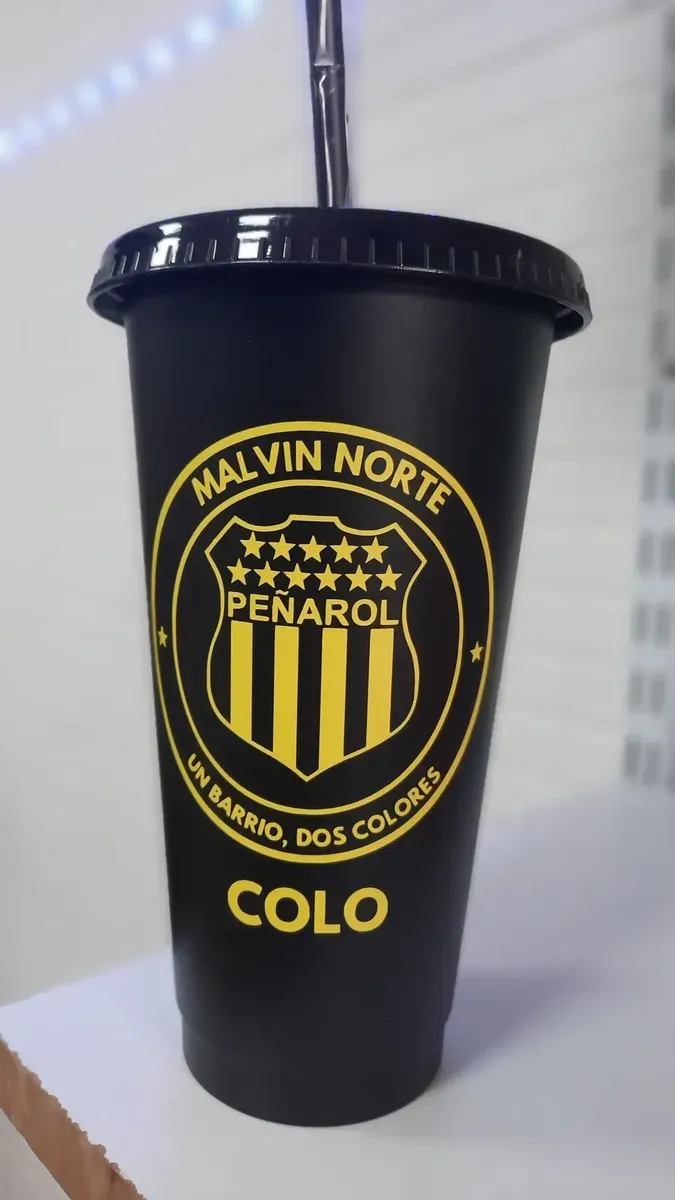 Vasos Reutilizable Personalizado C/Tapa y Sorbito