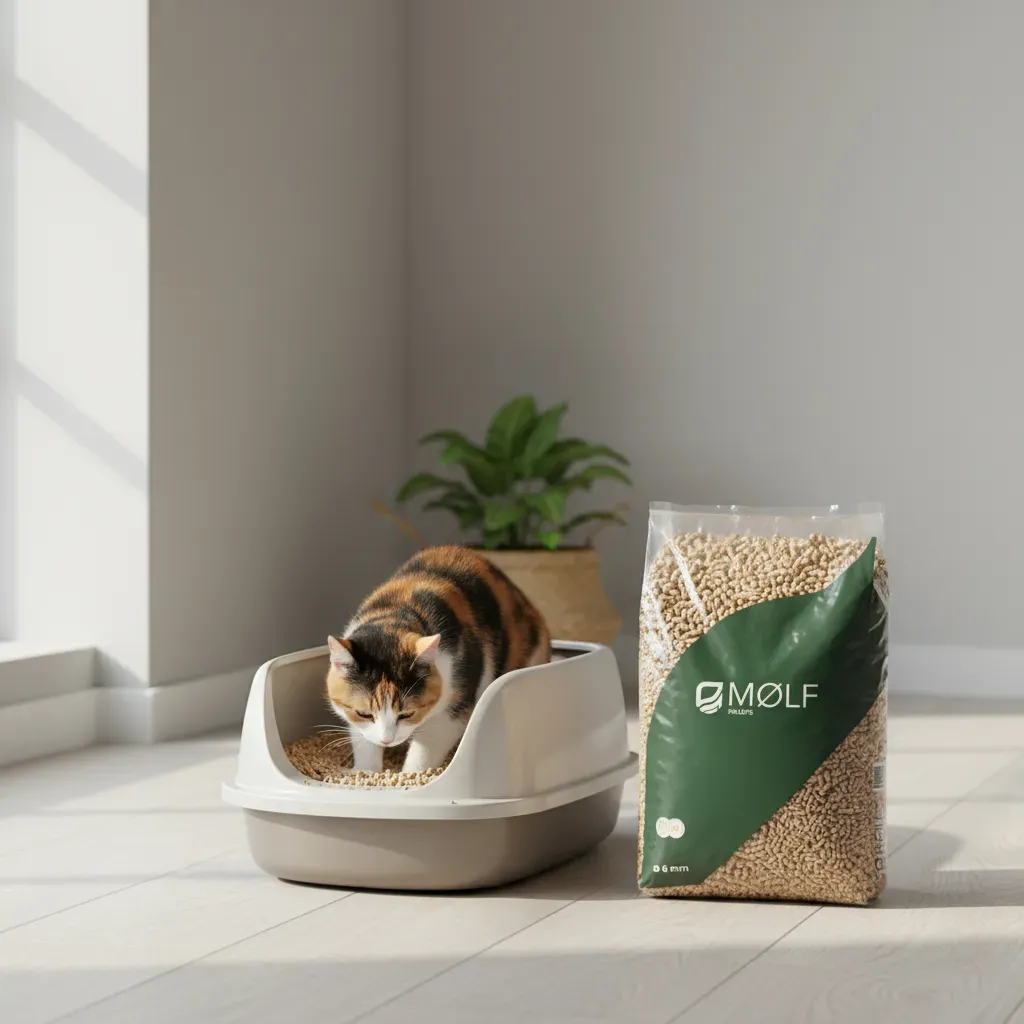 Sanitario De Madera Para Gato Frontier Tipo Pellets 15 Kg