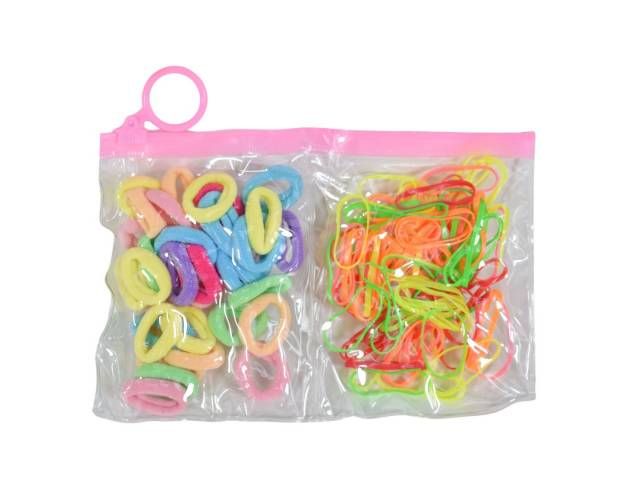 Gomas de pelo en estuche pack 2 en 1