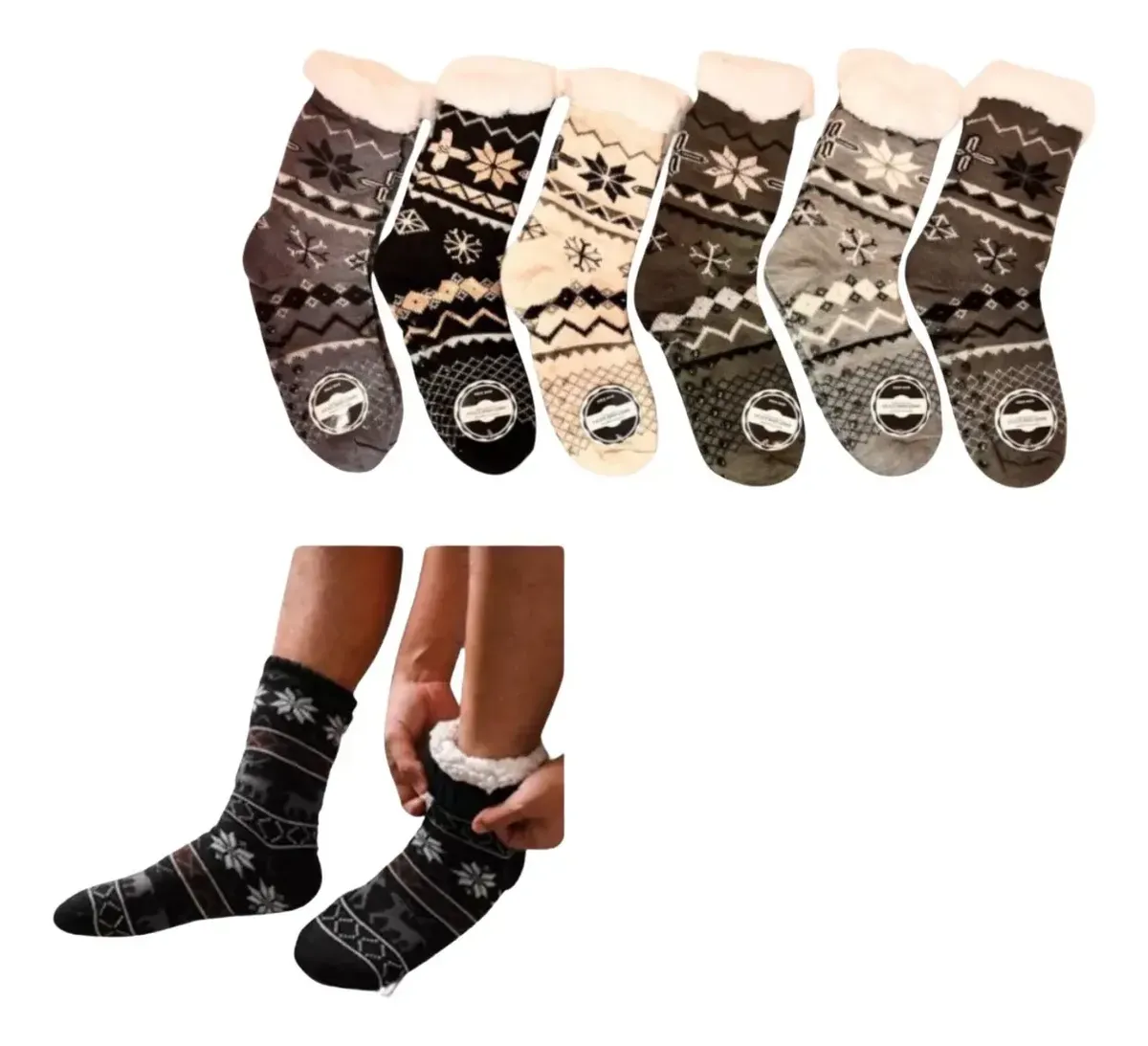 Pack X2 Pares Media Soquete Térmico Para Hombre