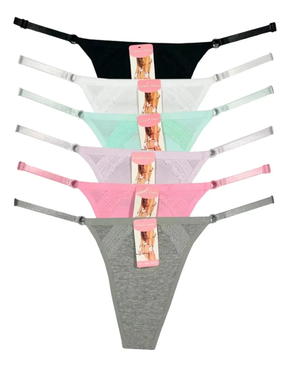 Pack X3 Tanga Colaless Ajustable Cómoda