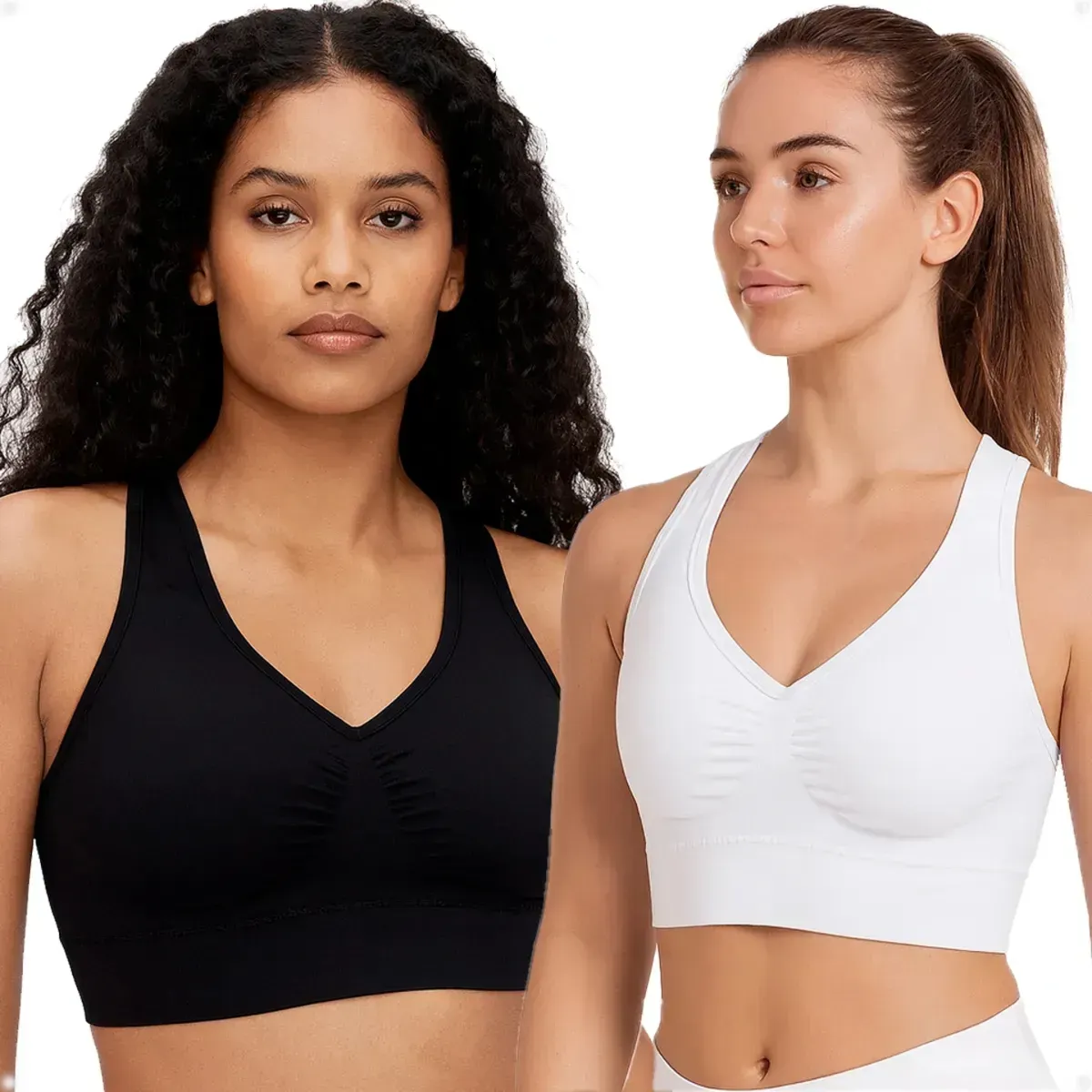 Pack X3 Soutien Corpiño Nadador Sin Costuras S/Relleno