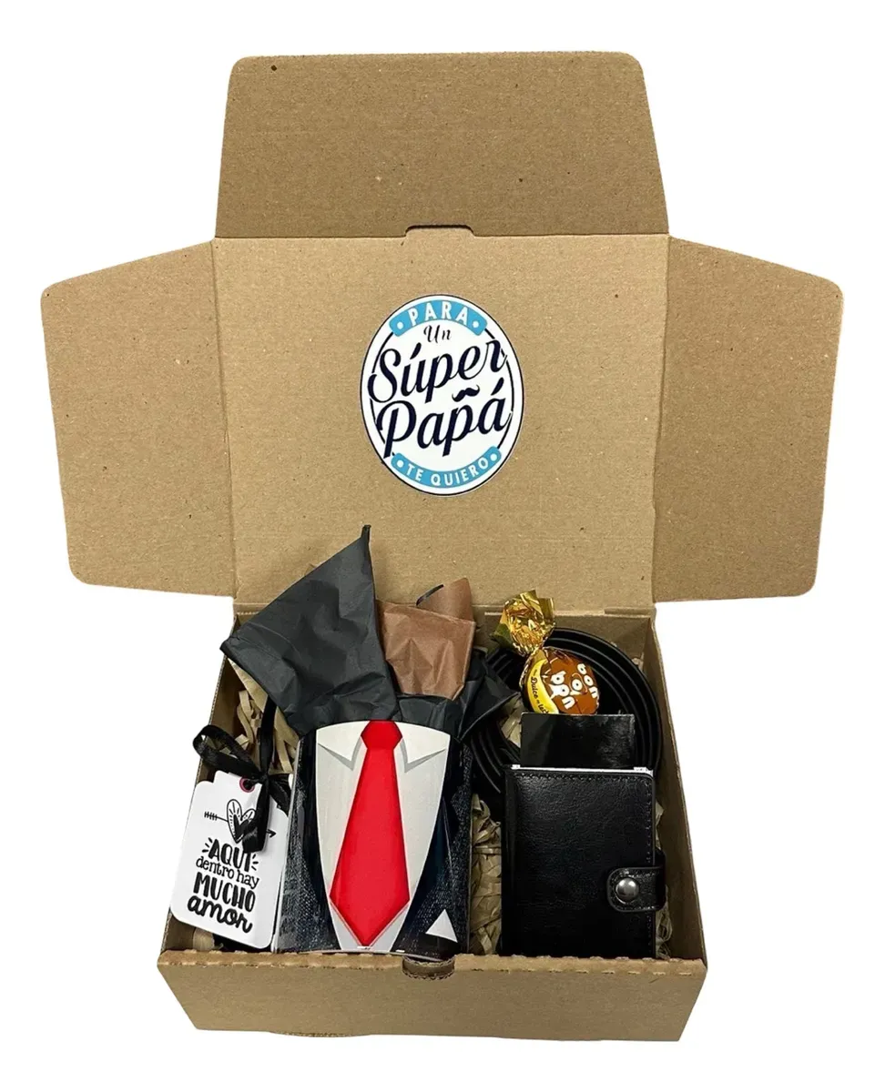 Regalo Box Día Del Padre Taza+cinto+billetera