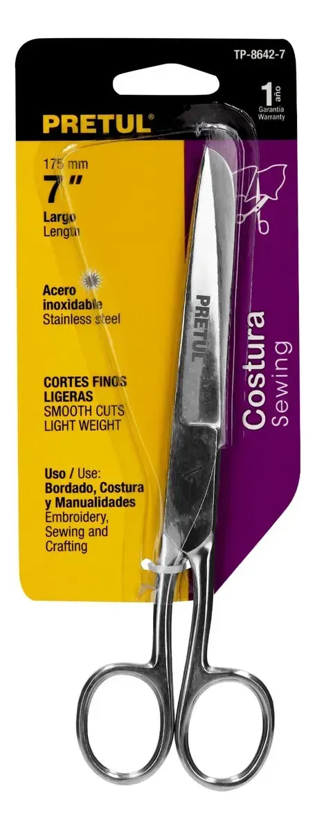 Tijera 7 Acero Inoxidable Para Costura Pretul