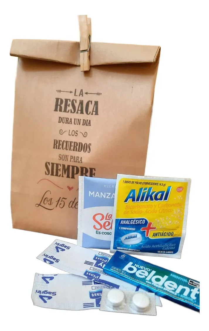 Bolsa Kit De Resaca X10 Despedidas Solteros Vacias
