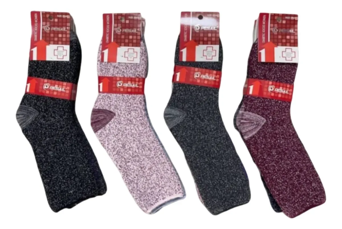 Pack X3 Medias Largas Para Diabético Elastizado De Dama