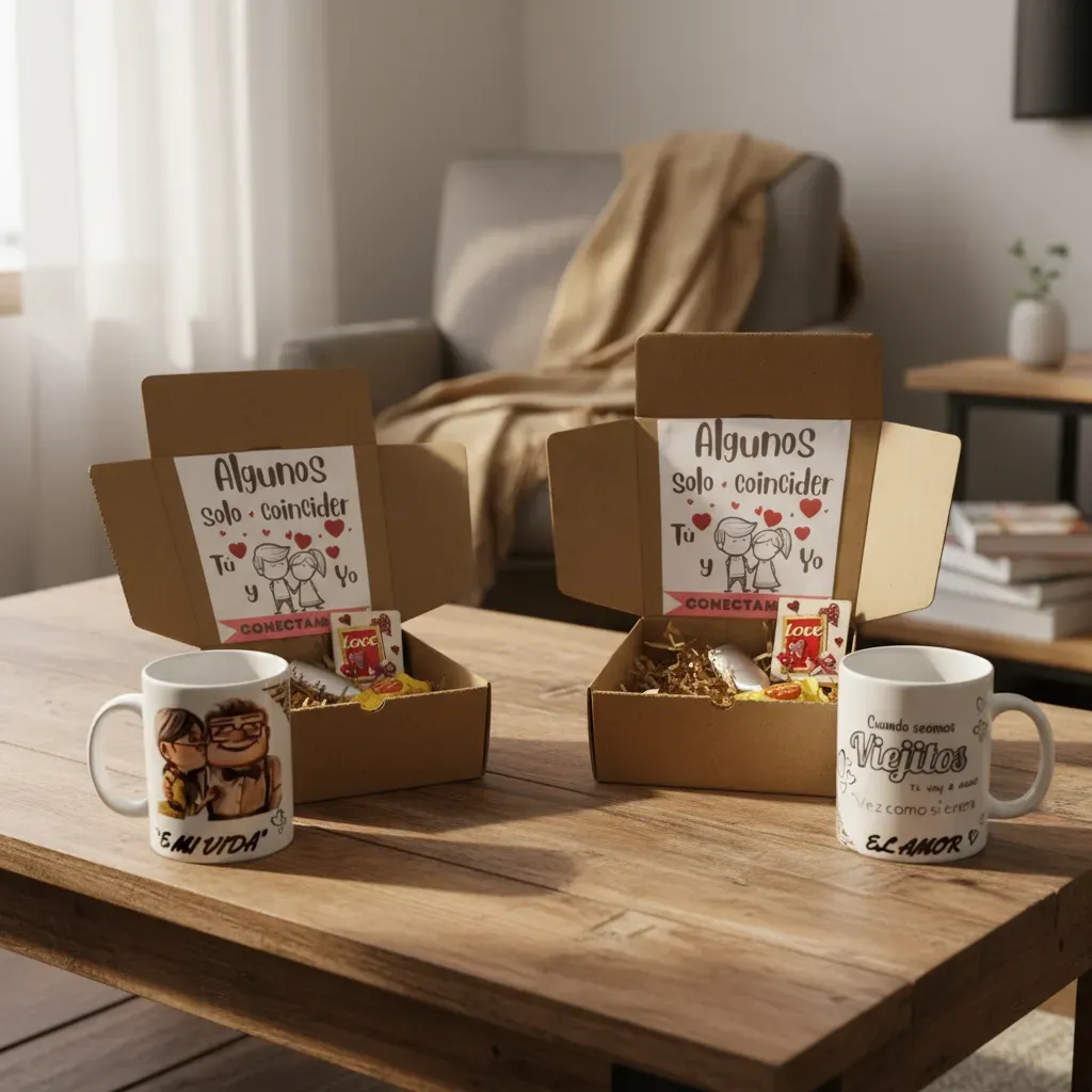 Regalo Para San Valentín Taza Mas 2 Bombones Y Batidor