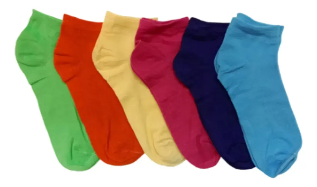 Docena de Soquetes Cortos Surtido en colores Unisex