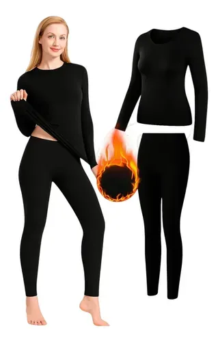Conjunto Primera Piel Calza + Remera Térmica De Dama
