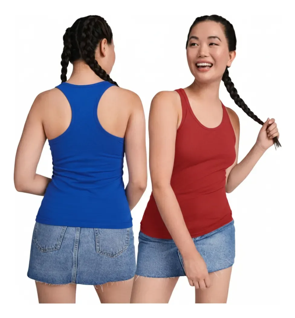 Musculosa Sudadera De Dama Verano Cruzada Set X3