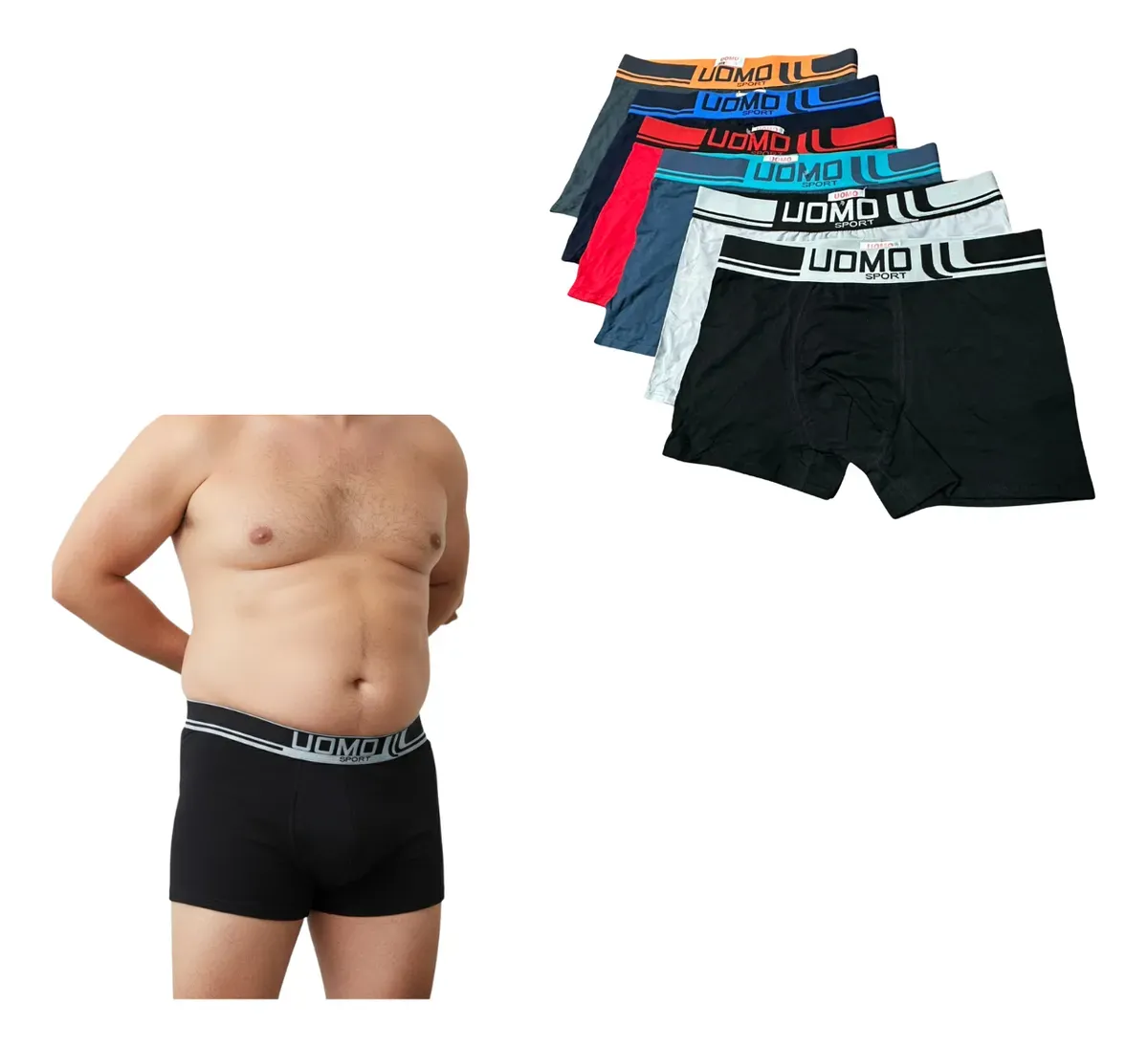 Pack X3 Boxer Uomo De Algodón Talla Grande Transpirable