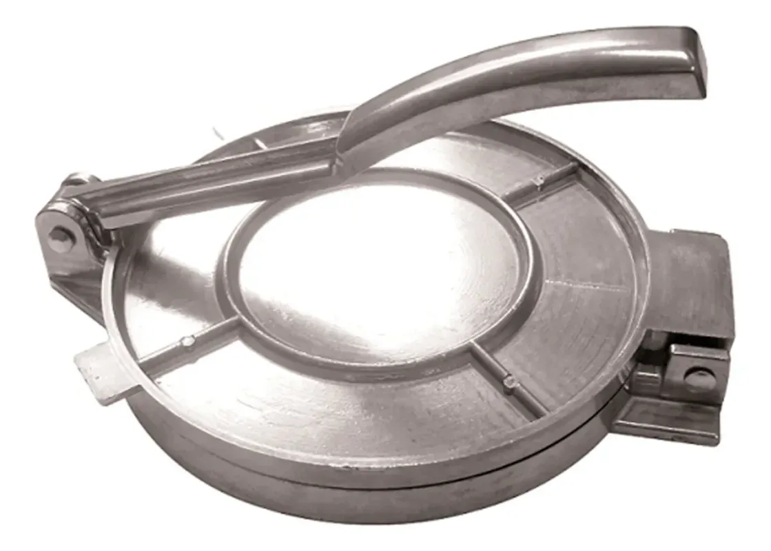 Prensa Máquina Para Hacer Tortillas Hamburguesas 20cm Plateado
